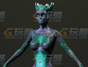 玩酷CG网—外星女C4D模型
