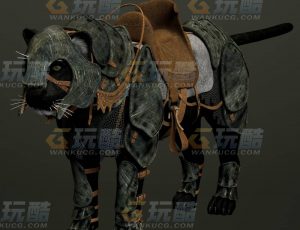 玩酷CG网—战斗黑豹C4D模型