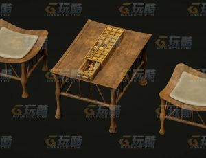 玩酷CG网—埃及桌物C4D模型