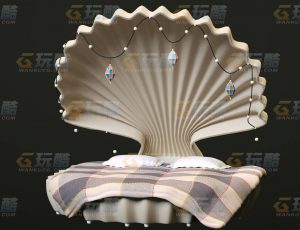 玩酷CG网—贝壳床C4D模型