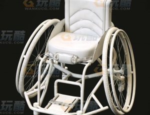 玩酷CG网—残奥会轮椅与篮球C4D模型
