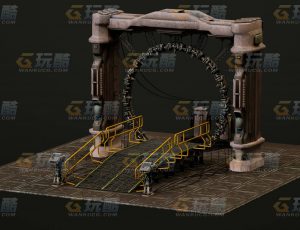 玩酷CG网—科幻传送门C4D模型