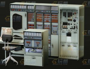 玩酷CG网—老旧科技显示仪器C4D模型