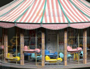 玩酷CG网—马戏团旋转木马C4D模型