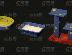 玩酷CG网—猫用具2C4D模型