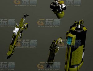 玩酷CG网—能源战士装备C4D模型