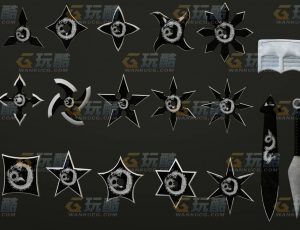 玩酷CG网—忍者武器C4D模型