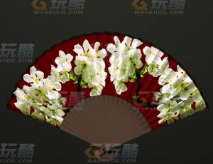 玩酷CG网—扇子C4D模型
