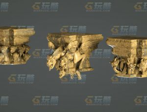 玩酷CG网—石雕C4D模型