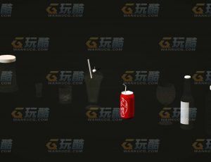 玩酷CG网—饮料瓶子C4D模型