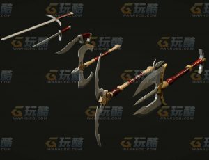 玩酷CG网—中世纪武器C4D模型