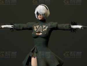 玩酷CG网—2B小姐C4D模型