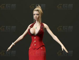 玩酷CG网—FF7高贵美女C4D模型