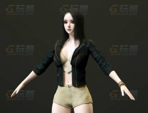 玩酷CG网—个性美女C4D模型