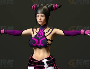 玩酷CG网—街霸韩国格斗家C4D模型