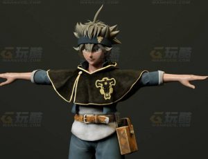 玩酷CG网—我的英雄学院男1C4D模型