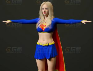 玩酷CG网—女超人C4D模型