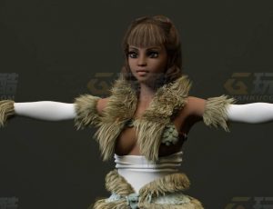 玩酷CG网—非洲铁锤女C4D模型