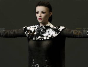 玩酷CG网—黑袍女C4D模型