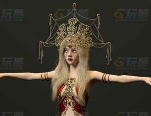 玩酷CG网—精致公主C4D模型