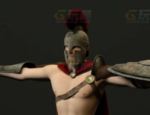 玩酷CG网—罗马战士C4D模型