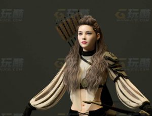 玩酷CG网—美型弓箭手C4D模型