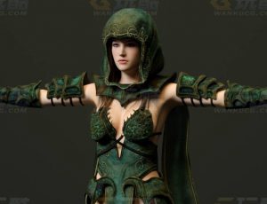 玩酷CG网—女刺客C4D模型