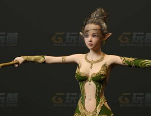 玩酷CG网—女精灵1C4D模型