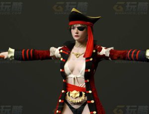 玩酷CG网—女海盗王C4D模型