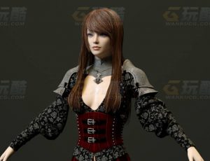 玩酷CG网—女爵士C4D模型