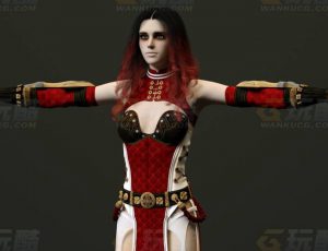 玩酷CG网—女爵士2C4D模型