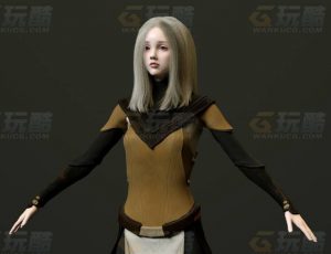 玩酷CG网—女爵士3C4D模型