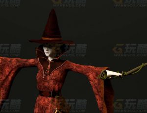 玩酷CG网—女巫法师C4D模型