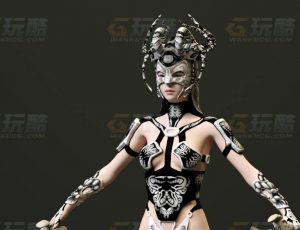 玩酷CG网—双刀女C4D模型