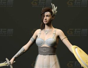 玩酷CG网—天使战士C4D模型