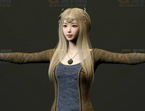 玩酷CG网—希腊公主C4D模型