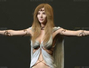 玩酷CG网—希腊女2C4D模型
