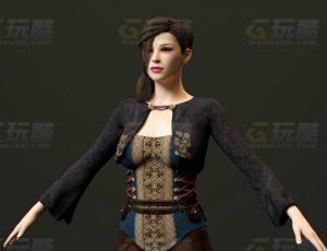 玩酷CG网—希腊女6C4D模型