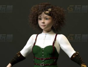 玩酷CG网—小矮人女C4D模型