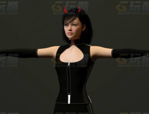 玩酷CG网—小魔鬼女C4D模型