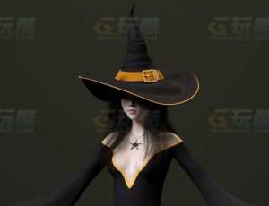 玩酷CG网—性感美女女巫C4D模型