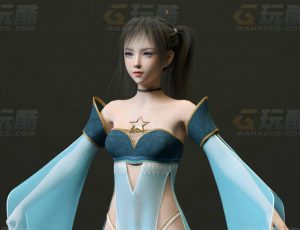 玩酷CG网—雅典少女C4D模型