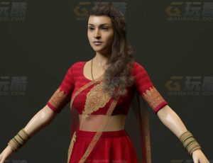 玩酷CG网—印度女神C4D模型