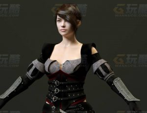 玩酷CG网—中世纪女兵C4D模型