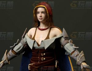 玩酷CG网—中世纪女爵C4D模型