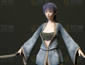 玩酷CG网—古装女5C4D模型