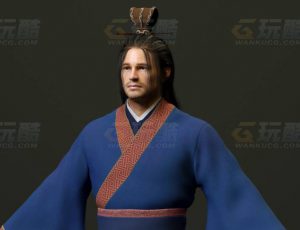 玩酷CG网—汉服大臣C4D模型