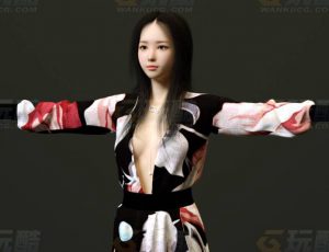 玩酷CG网—和服少女C4D模型