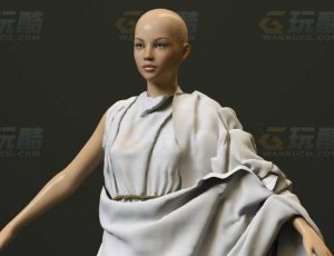 玩酷CG网—女和尚C4D模型