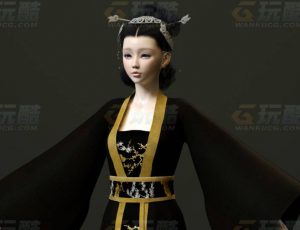 玩酷CG网—年轻皇后C4D模型